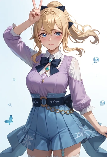 genshin impact,jean_(genshin_impact),spring,student uniform,vest  - AI generated anime art