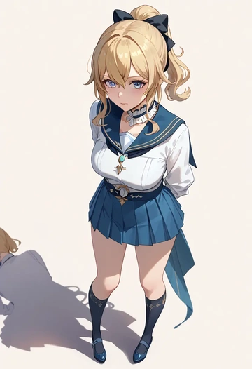 genshin impact,jean_(genshin_impact),sailor, uniform  - AI generated anime art