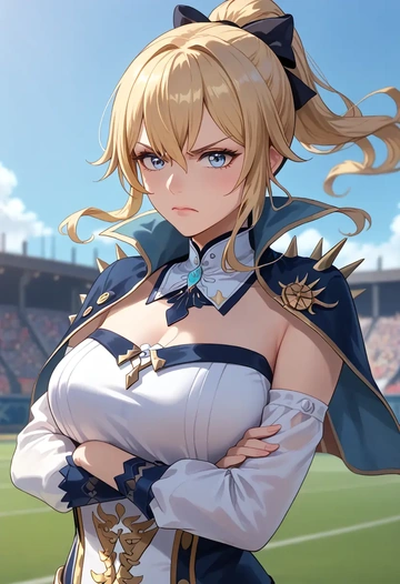 genshin impact,jean_(genshin_impact),athletic  - AI generated anime art