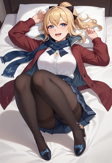 genshin impact,jean_(genshin_impact),winter,student uniform,cardigan  - AI generated anime art