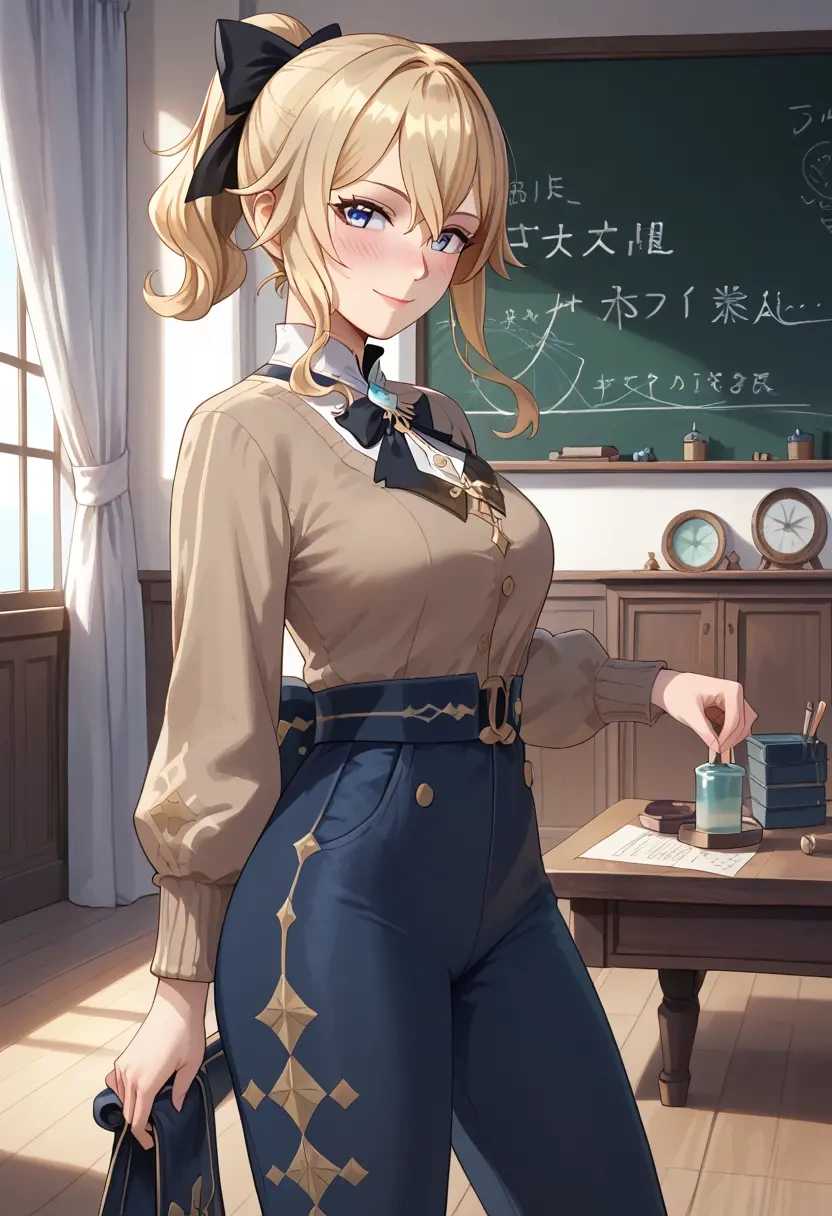 genshin impact,jean_(genshin_impact),teacher, sweater  - 