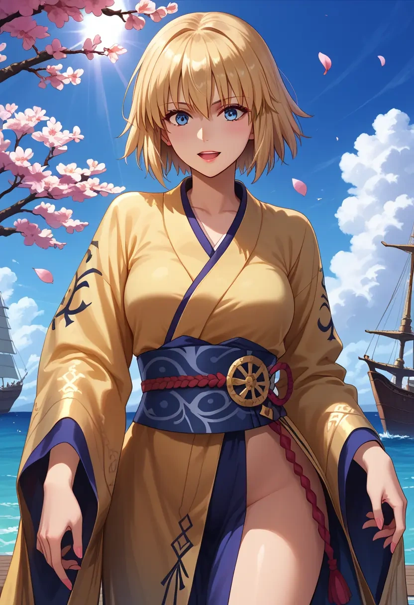 fate_(series),jeanne_d'arc_(fate),kimono  - 