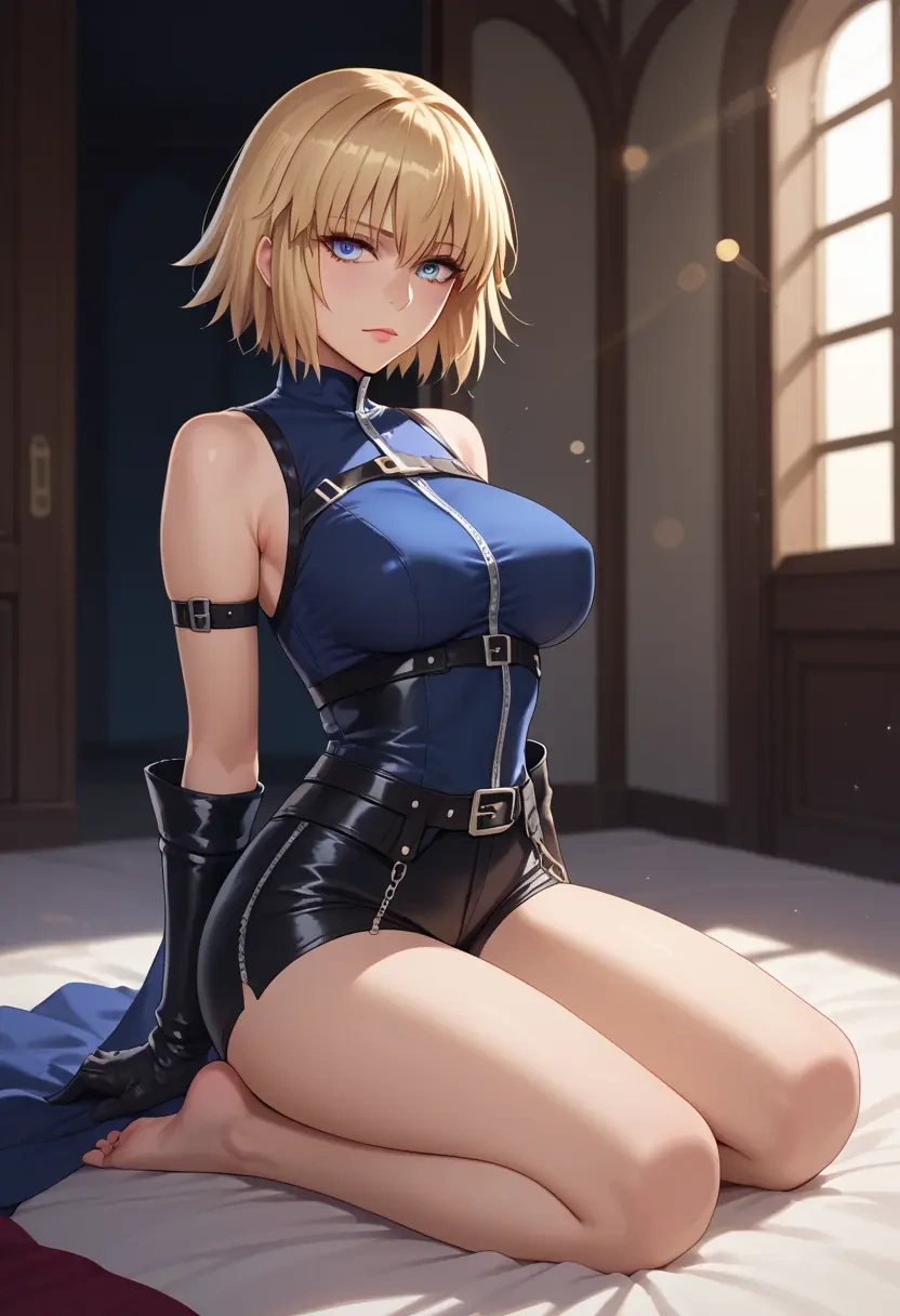 fate_(series),jeanne_d'arc_(fate),leather,shorts  - 