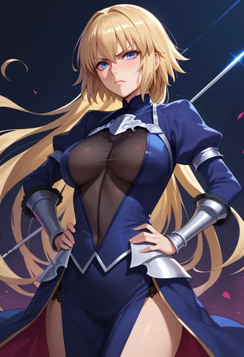 fate_(series),jeanne_d'arc_(fate),bodysuit,mesh,high-waisted skirt  - 