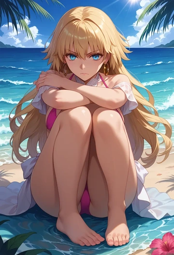 fate_(series),jeanne_d'arc_(ruler)_(fate),bikini  - AI generated anime art