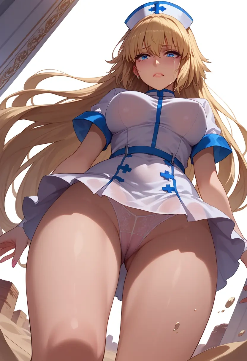 fate_(series),jeanne_d'arc_(ruler)_(fate),nurse pantyhose,mini skirt, sexy  - 