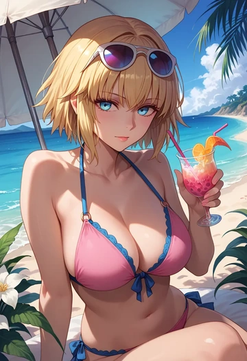 fate_(series),jeanne_d'arc_(ruler)_(fate),bikini  - AI generated anime art