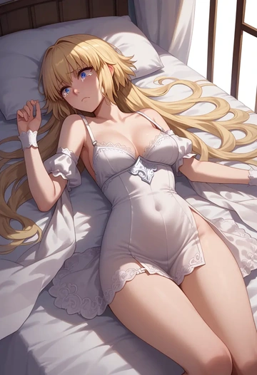 fate_(series),jeanne_d'arc_(ruler)_(fate),silk slip dress  - AI generated anime art