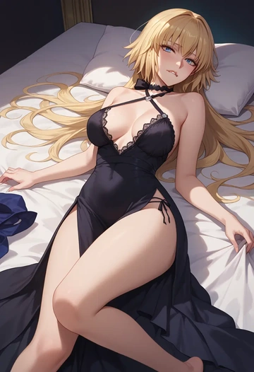 fate_(series),jeanne_d'arc_(ruler)_(fate),nightdress  - AI generated anime art