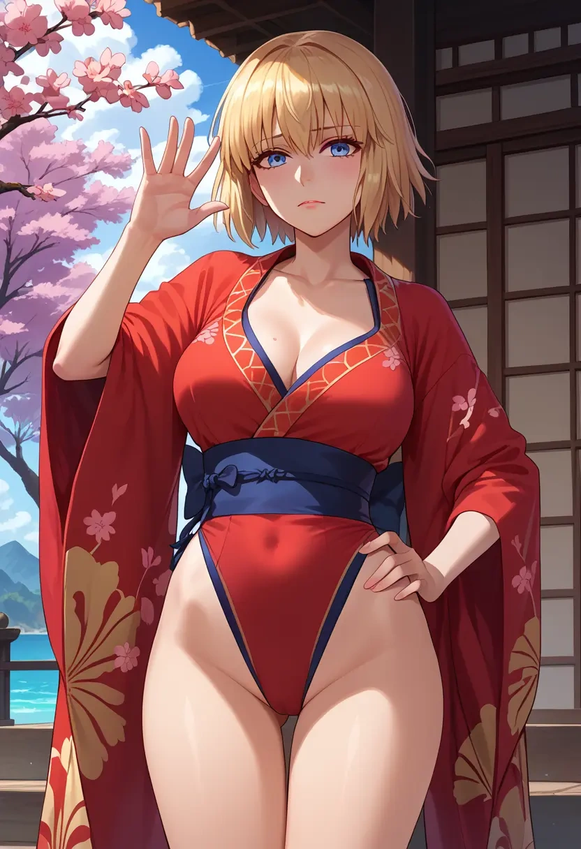 fate_(series),jeanne_d'arc_(swimsuit_archer)_(fate),kimono  - 