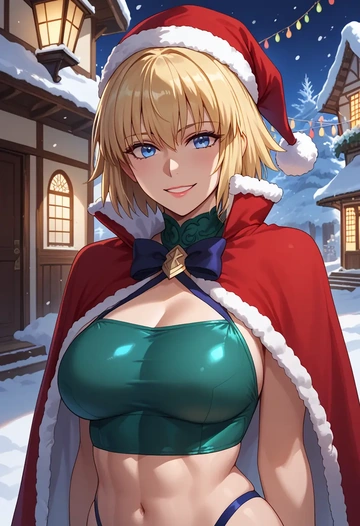 fate_(series),jeanne_d'arc_(swimsuit_archer)_(fate),Christmas,dress  - AI generated anime art