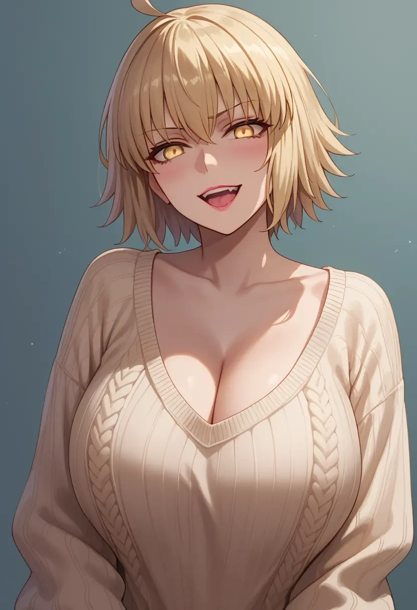 fate_(series),jeanne_d'arc_alter_(avenger)_(fate),sweater  - 