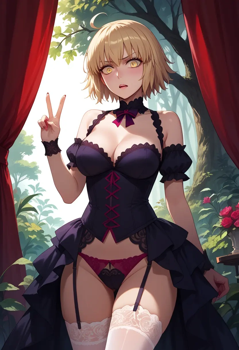 fate_(series),jeanne_d'arc_alter_(avenger)_(fate),Victorian-era,stockings,sexy  - 