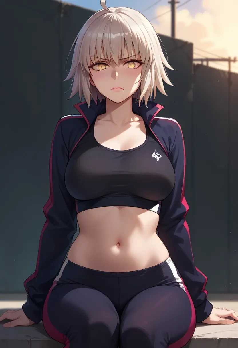 fate_(series),jeanne_d'arc_alter_(fate),athletic,track suit  - 