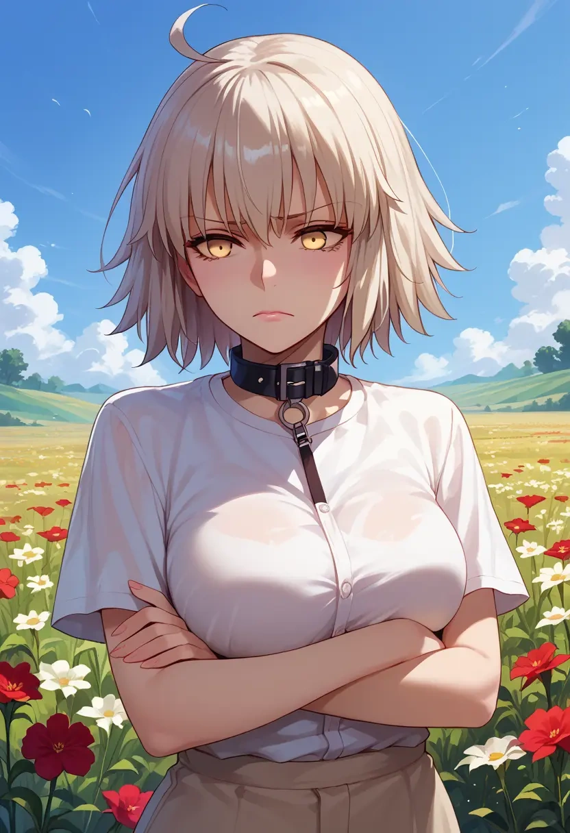 fate_(series),jeanne_d'arc_alter_(fate),polo shirt,tennis skirt  - 