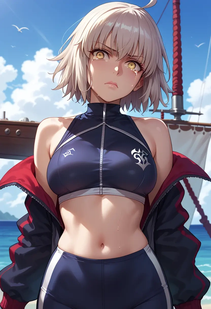 fate_(series),jeanne_d'arc_alter_(swimsuit_berserker)_(fate),athletic,track suit  - 