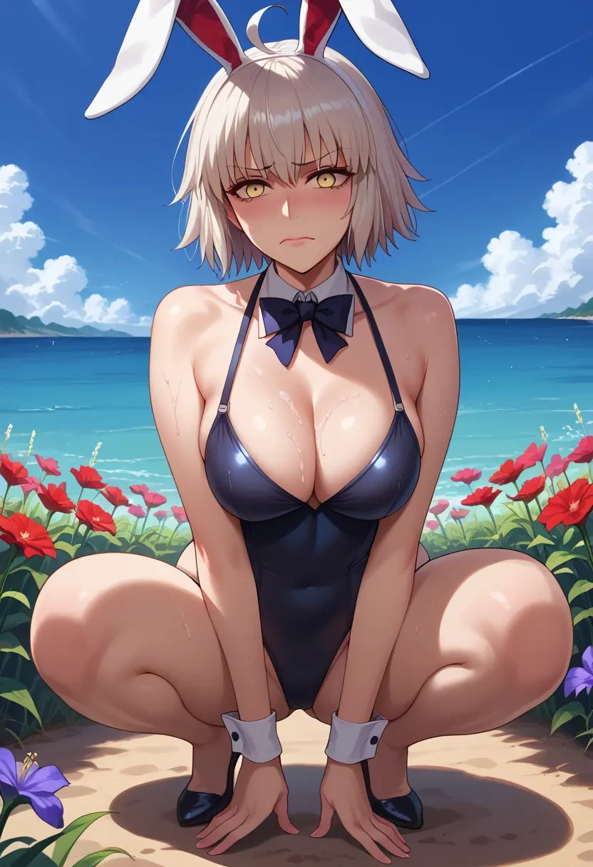 fate_(series),jeanne_d'arc_alter_(swimsuit_berserker)_(fate),bunny girl, sexy  - 