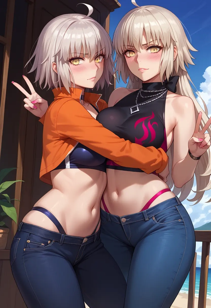 fate_(series),jeanne_d'arc_alter_(swimsuit_berserker)_(fate),crop top  - 