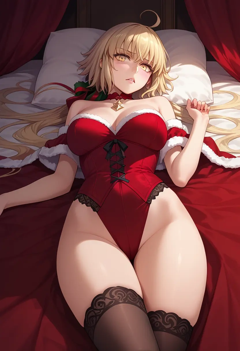 fate_(series),jeanne_d'arc_alter_santa_lily_(fate),Victorian-era,stockings,sexy  - 