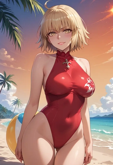 fate_(series),jeanne_d'arc_alter_santa_lily_(fate),bikini  - AI generated anime art