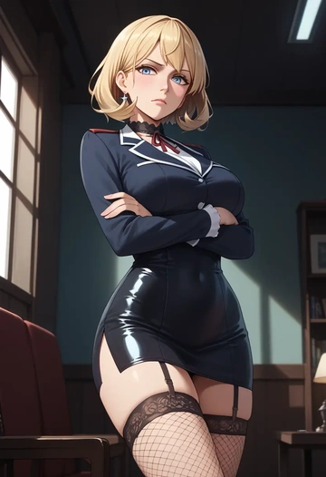 kantai_collection,jervis_(kancolle),secretary,stockings,sexy, panties  - AI generated anime art