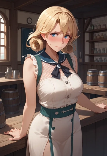 kantai_collection,jervis_(kancolle),sleeveless top,bike shorts  - AI generated anime art