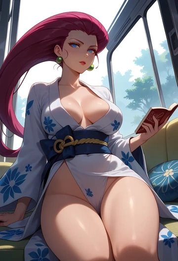 pokemon,jessie_(pokemon),kimono,sexy  - AI generated anime art