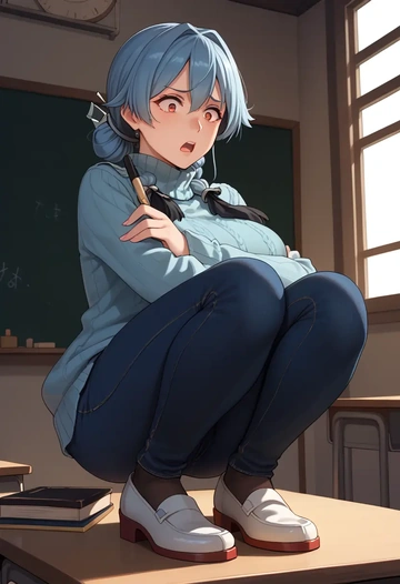 kantai_collection,jingei_(kancolle),teacher  - AI generated anime art