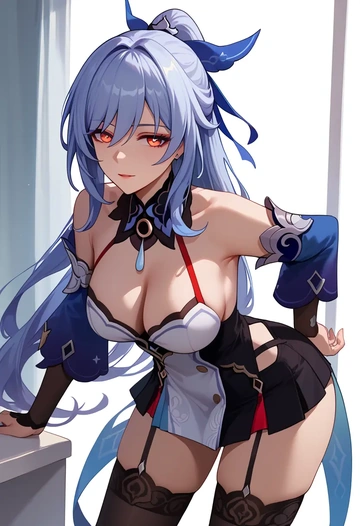 star rail,jingliu,nurse pantyhose,mini skirt, sexy  - AI generated anime art