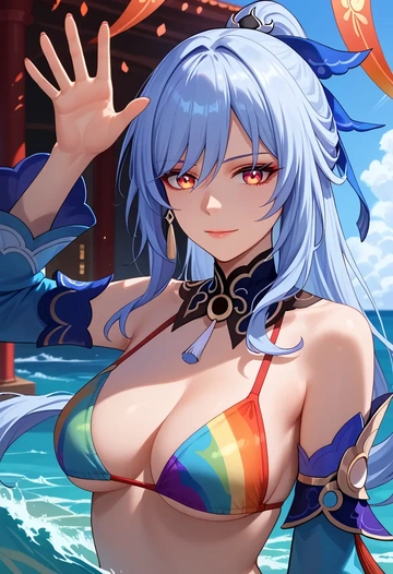 star rail,jingliu,bikini,rainbow-colored,sexy  - AI generated anime art