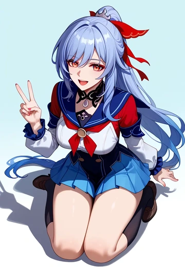 star rail,jingliu,sailor, uniform  - AI generated anime art