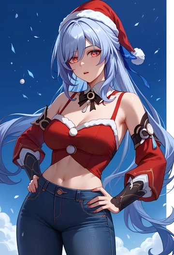 star rail,jingliu,Christmas  - AI generated anime art