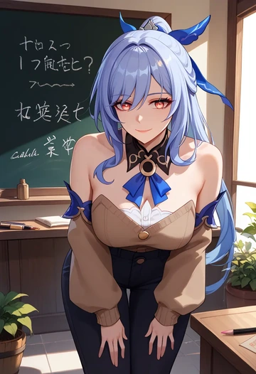 star rail,jingliu,teacher, sweater  - AI generated anime art