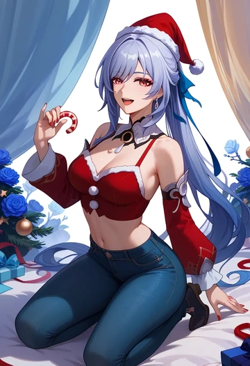 star rail,jingliu,Christmas  - AI generated anime art