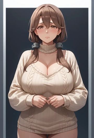 kantai_collection,jintsuu_(kancolle),sweater  - AI generated anime art