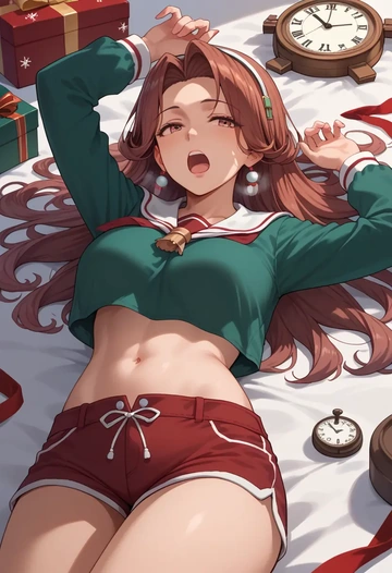 kantai_collection,jintsuu_(kancolle),red velvet shorts  - AI generated anime art