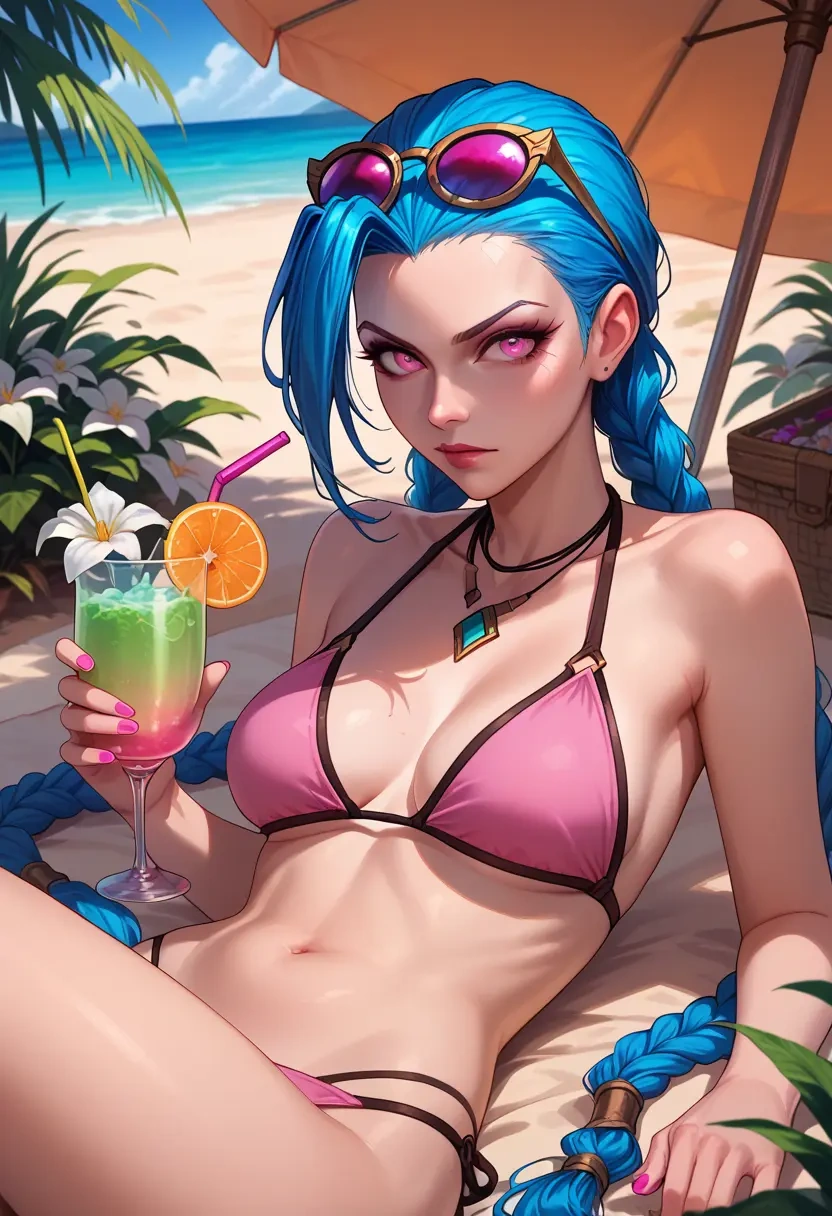 league_of_legends,jinx_(league_of_legends),bikini  - 