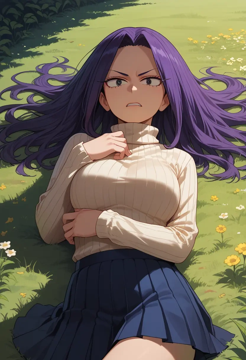 boku_no_hero_academia,jirou_kyouka,skirt,pleated,turtleneck sweater  - 