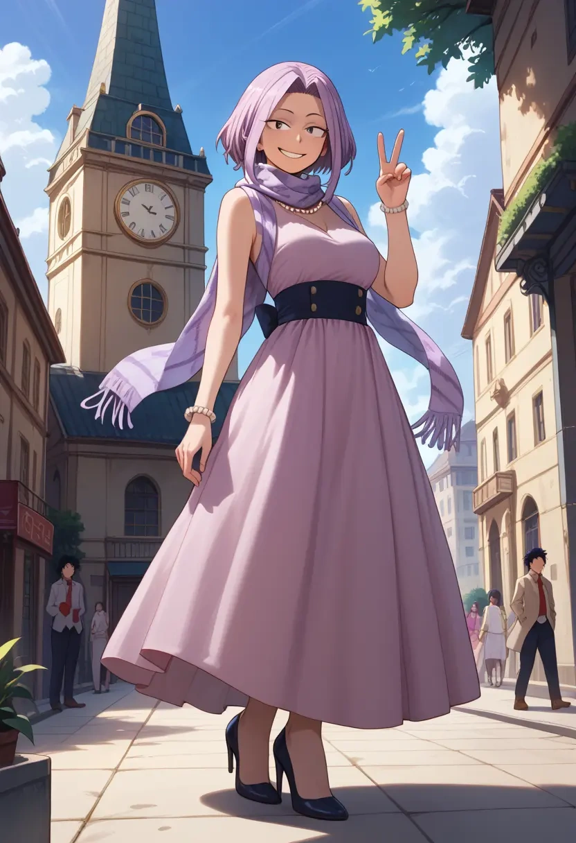 boku_no_hero_academia,jirou_kyouka,spring,elegant woman,wrap dress  - 