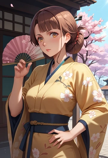 kantai_collection,johnston_(kancolle),kimono  - AI generated anime art