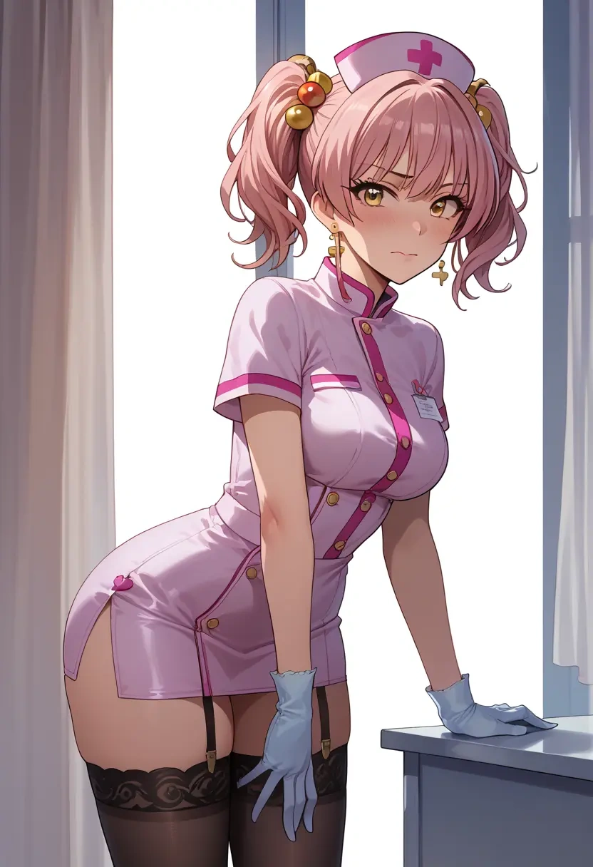 idolmaster,jougasaki_mika,nurse pantyhose,mini skirt, sexy  - 