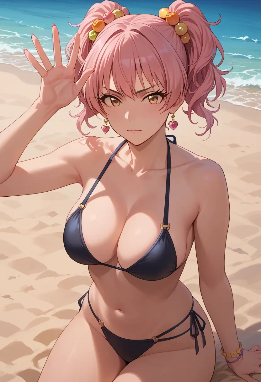 idolmaster,jougasaki_mika,black bikini  - 