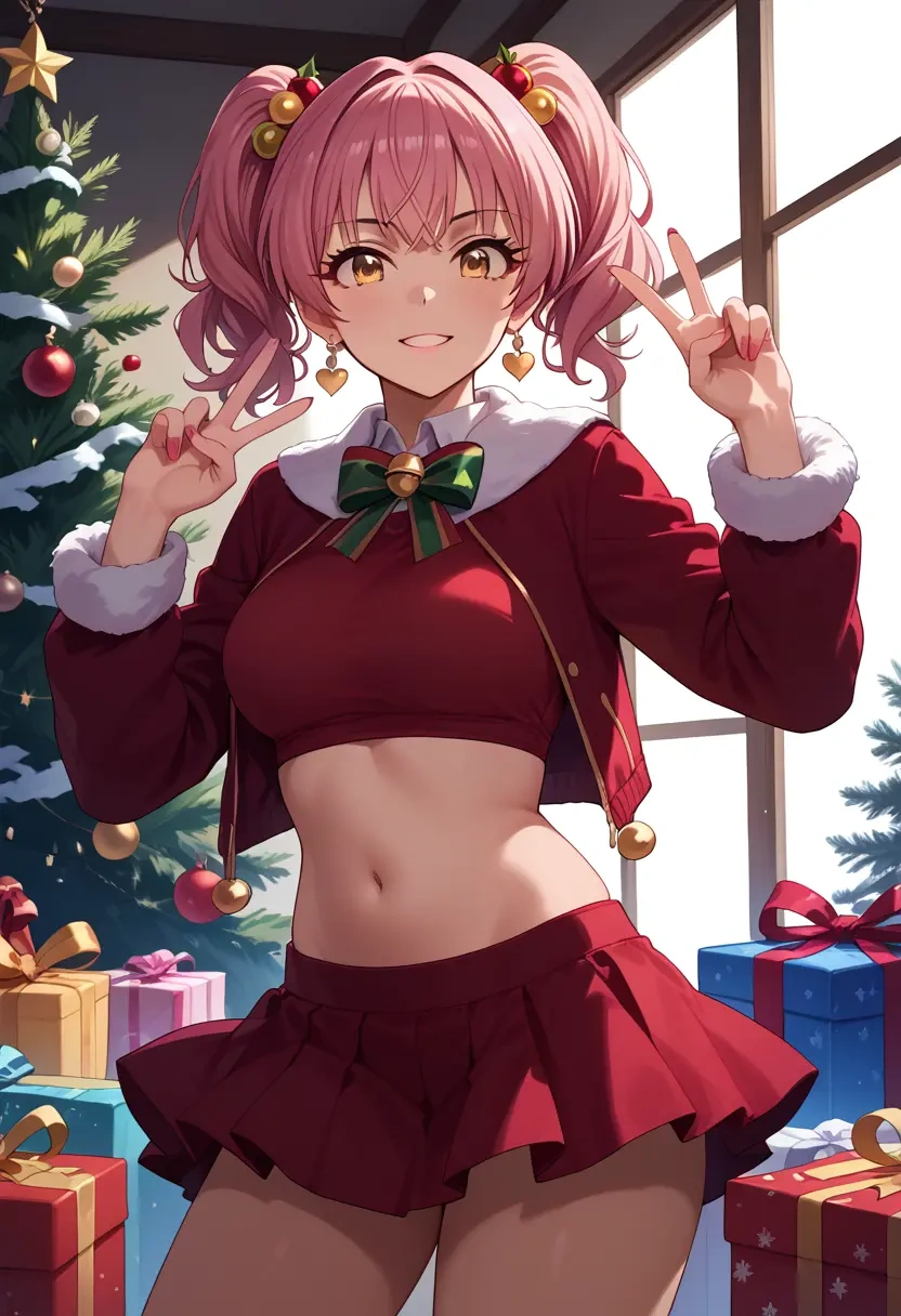 idolmaster,jougasaki_mika,Christmas,skirt  - 