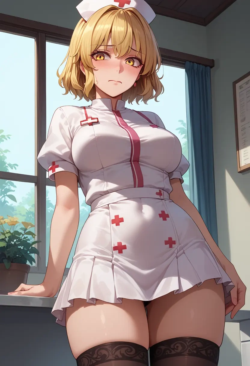 touhou,joutouguu_mayumi,nurse pantyhose,mini skirt, sexy  - 