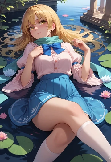 touhou,joutouguu_mayumi,spring,student uniform,blouse  - AI generated anime art