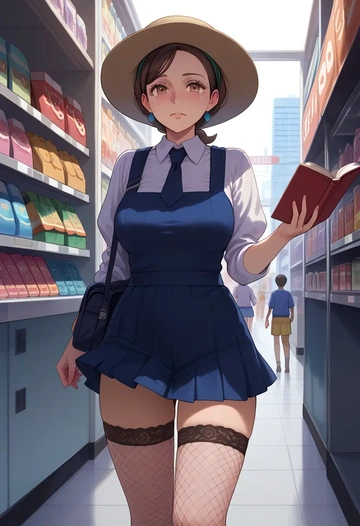 pokemon,juliana_(pokemon),mini skirt, stockings  - AI generated anime art