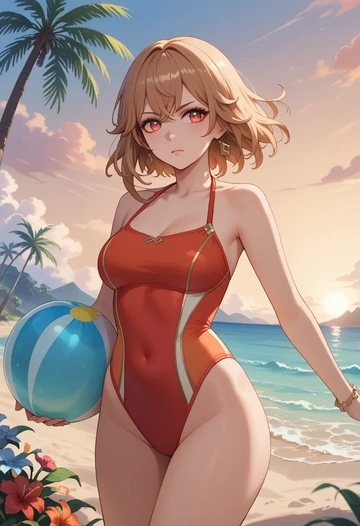 genshin_impact,jumpy_dumpty,bikini  - AI generated anime art