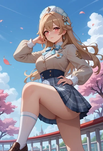 genshin_impact,jumpy_dumpty,spring,student uniform,blazer  - AI generated anime art