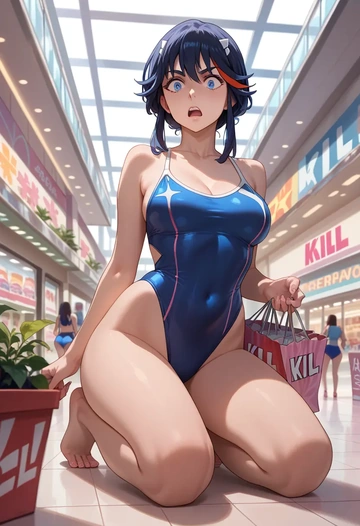 kill_la_kill,junketsu,swimsuit,sexy  - AI generated anime art