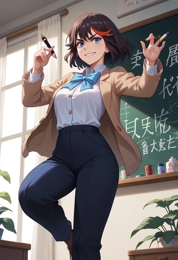 kill_la_kill,junketsu,teacher, sweater  - AI generated anime art